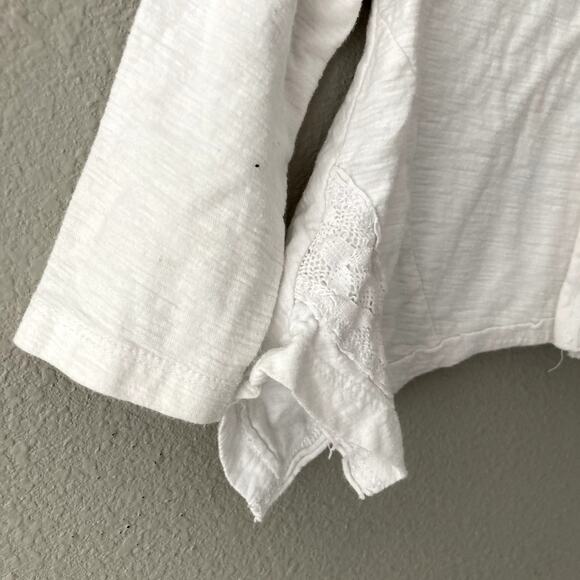 Naartjie Kids Slub Knit One Button Cardigan Lace Floral Details - White - 12-18M - Picture 3 of 9